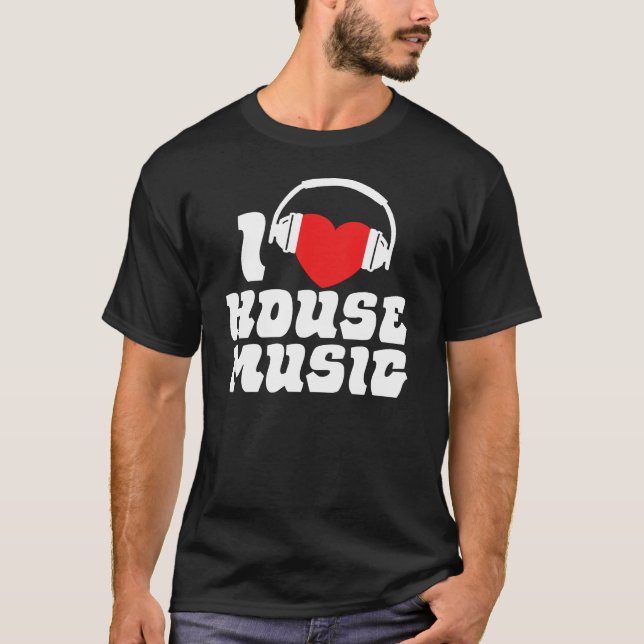 Camiseta Amo la música de House (Anverso)