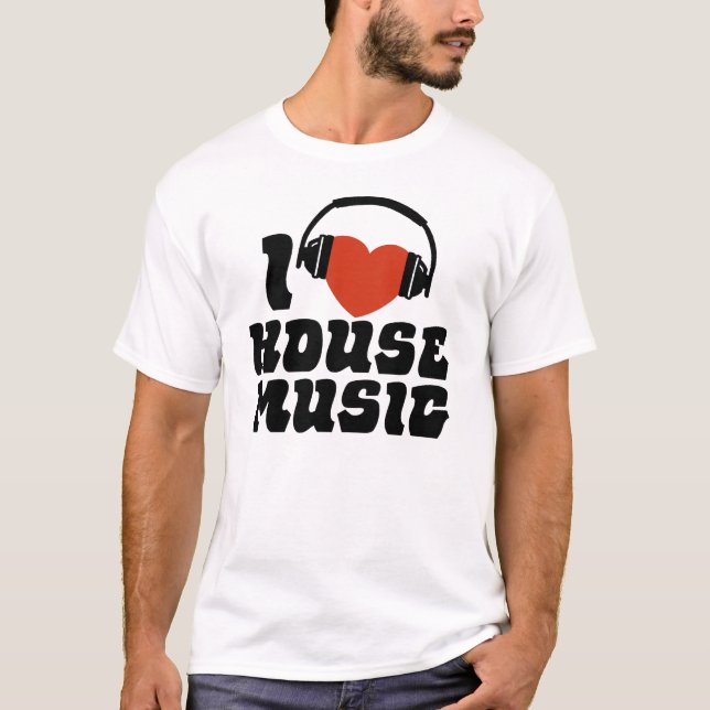 Camiseta Amo la música de House (Anverso)