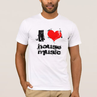 Camiseta Amo la música de la casa cabida