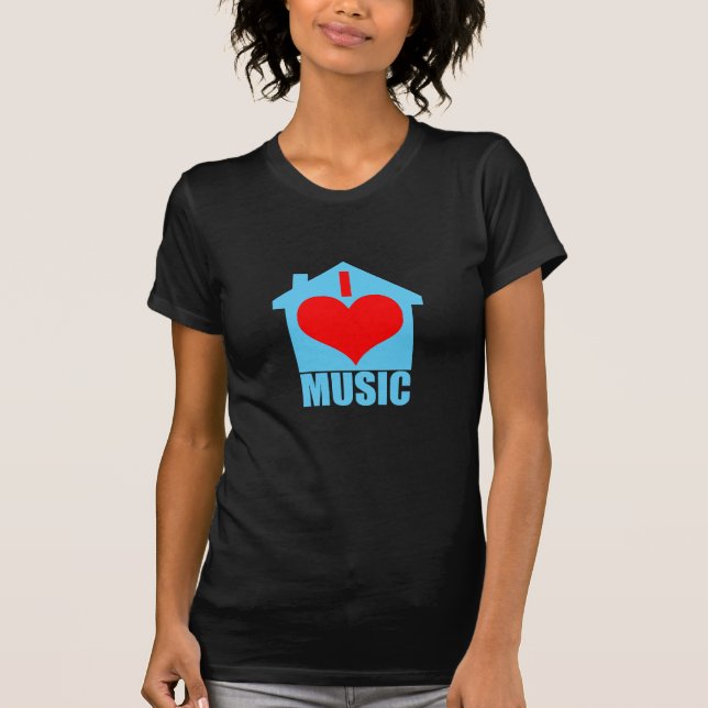 Camiseta Amo la música de la casa - casa del corazón (Anverso)