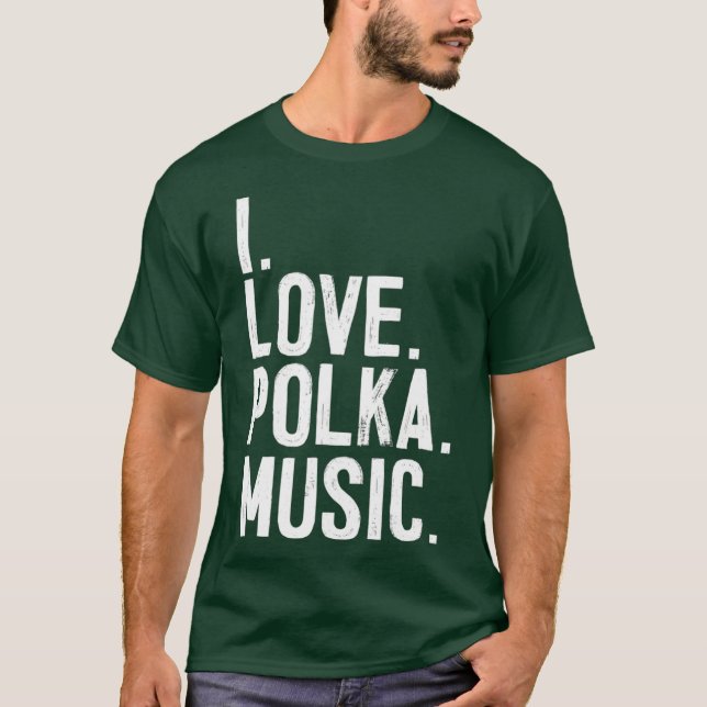 Camiseta Amo la música polka (Anverso)