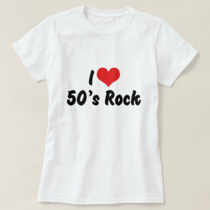 Camiseta Amo la música rock de los 50