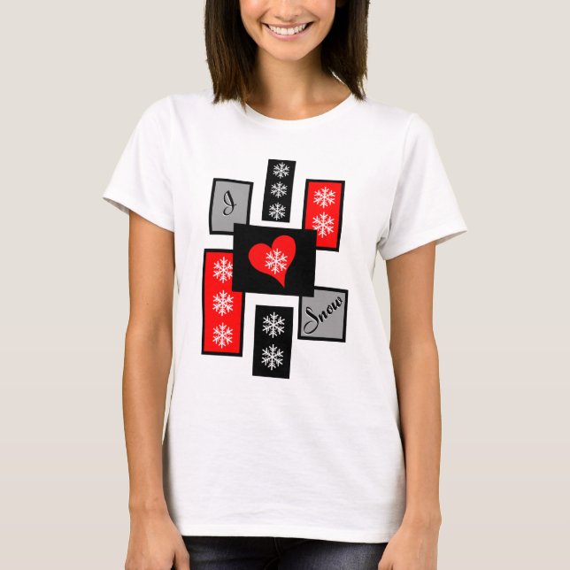 Camiseta Amo La Nieve (Anverso)