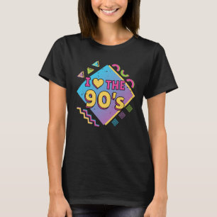 Camiseta Amo la nostalgia retro de las mujeres de los años 