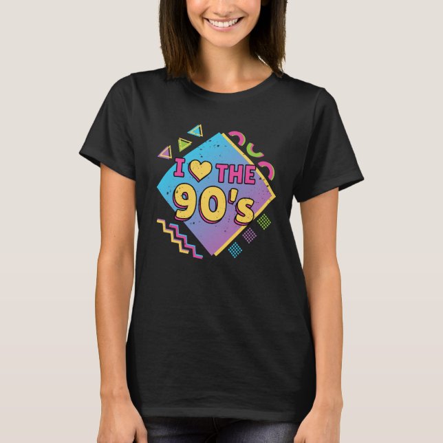 Camiseta Amo la nostalgia retro de las mujeres de los años  (Anverso)