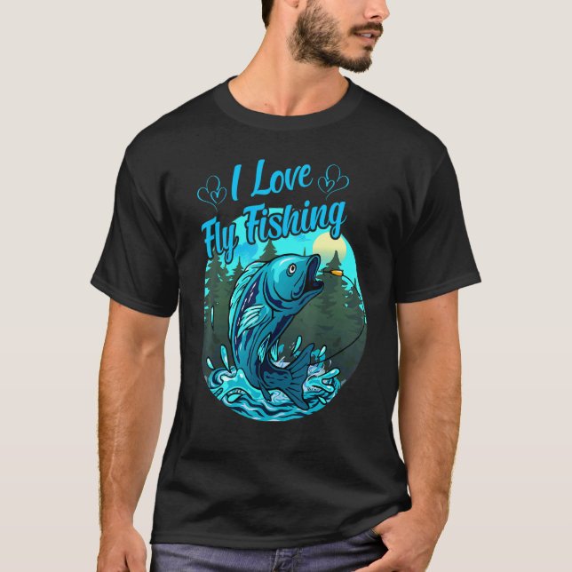 Camiseta Amo la Pesca con Mosca (Anverso)