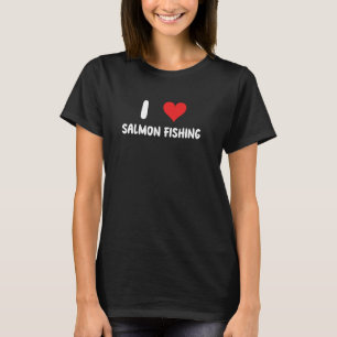 Camiseta Amo la pesca de salmón - Pescador de peces de agua