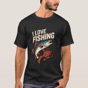 Camiseta Amo la pesca pasión por la captura Deporte