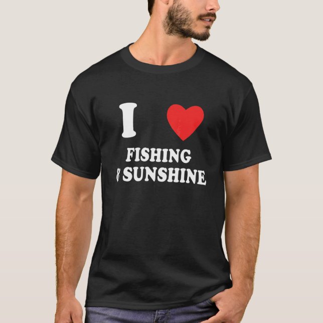 Camiseta Amo la pesca y el sol  Pescar (Anverso)