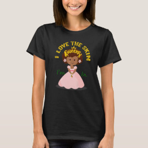 Camiseta Amo la piel en la que estoy Mujer negra fuerte afr