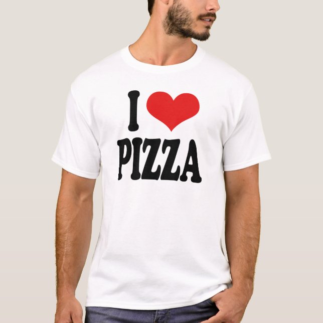 Camiseta Amo la pizza (Anverso)