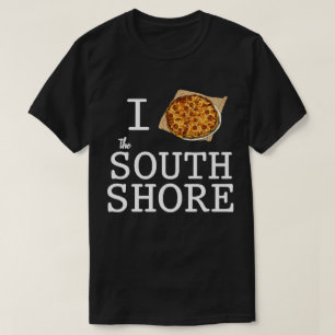 Camiseta Amo la Pizza de Bar de South Shore MA