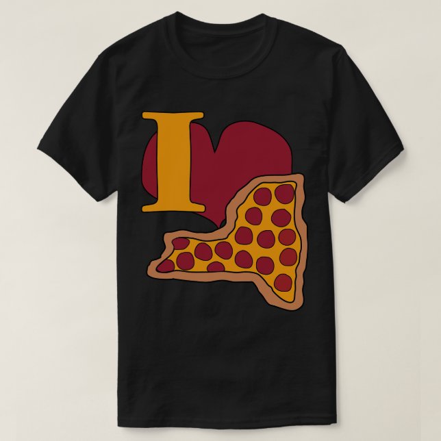 Camiseta Amo la pizza de Nueva York (Diseño del anverso)