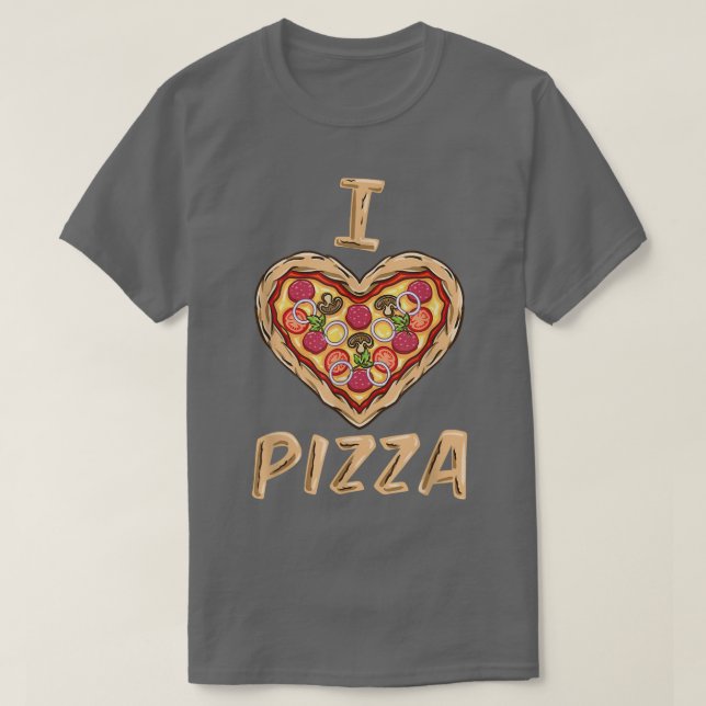 Camiseta Amo la pizza para Pizza Lover  (Diseño del anverso)