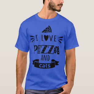 Camiseta Amo La Pizza Y Los Gatos - Pizza Cat1157