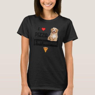 Camiseta Amo La Pizza Y Mi Perro Havanés Havapoo Pepperoni