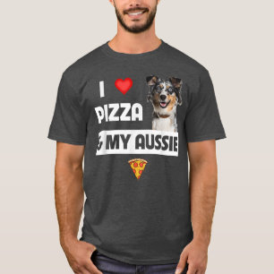 Camiseta Amo la pizza y mi regalo australiano de amante de