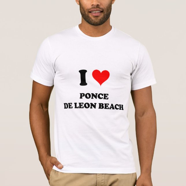 Camiseta Amo la playa la Florida de Ponce De León (Anverso)