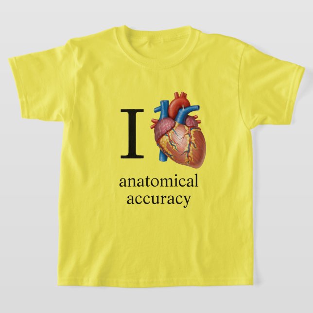 Camiseta Amo la precisión anatómica {corazón real] - Mejora (Distribución)