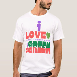 Camiseta Amo la programación Cobol en pantalla verde