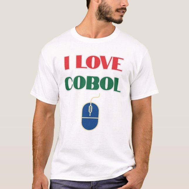 Camiseta Amo la programación y amo Cobol (Anverso)