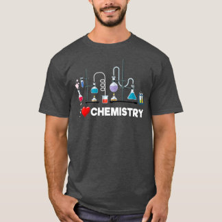 Camiseta Amo la Química Impresionante Gráfica De Laboratori
