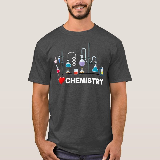 Camiseta Amo la Química Impresionante Gráfica De Laboratori (Anverso)