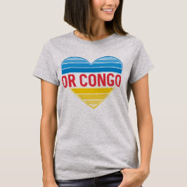 Camiseta Amo la RD Congo, el corazón Congo-Kinshasa