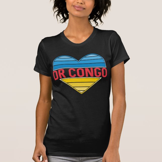 Camiseta Amo la RD Congo, el corazón Congo-Kinshasa (Anverso)
