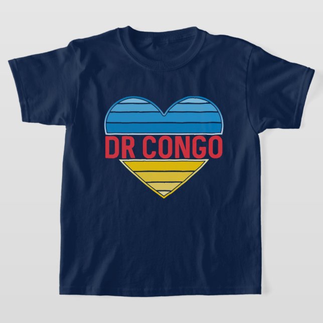 Camiseta Amo la RD Congo, el corazón Congo-Kinshasa (Distribución)
