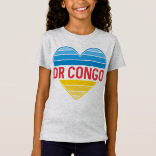 Camiseta Amo la RD Congo, el corazón Congo-Kinshasa