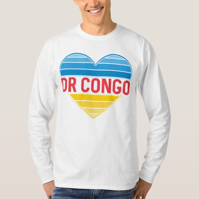 Camiseta Amo la RD Congo, el corazón Congo-Kinshasa (Anverso)