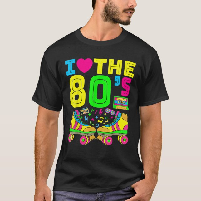 Camiseta Amo la ropa de los 80 años para mujeres y hombres (Anverso)