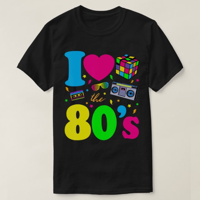 Camiseta Amo la ropa de los '80's Shirt 80s para mujeres y  (Diseño del anverso)
