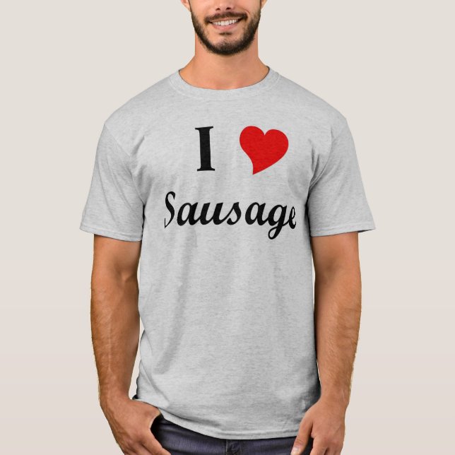 Camiseta Amo la salchicha (Anverso)