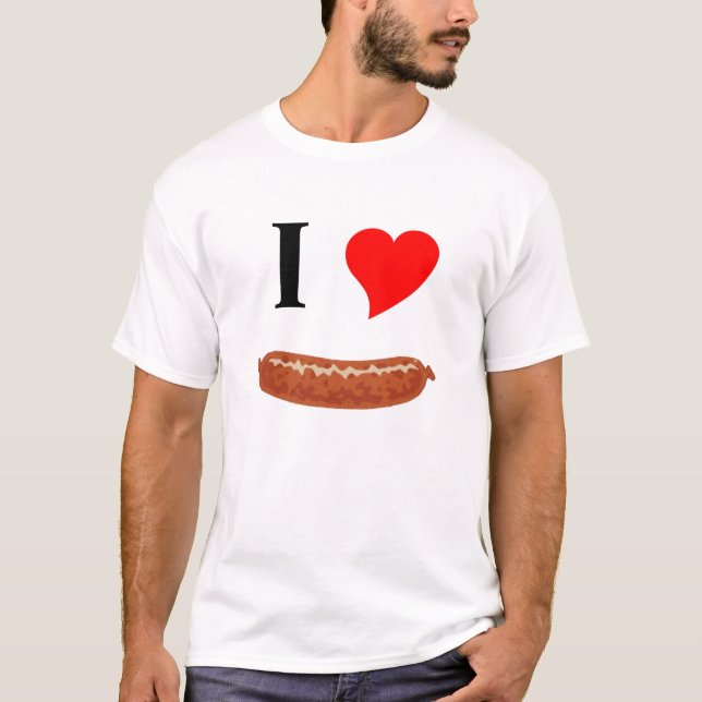 Camiseta Amo la salchicha (Anverso)