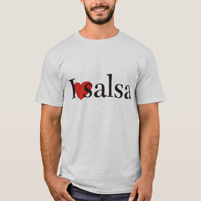 Camiseta Amo la salsa (Anverso)