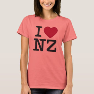 Camiseta Amo la T-SHIRT de Nueva Zelanda