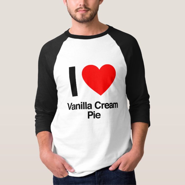 Camiseta amo la tarta de crema de la vainilla (Anverso)