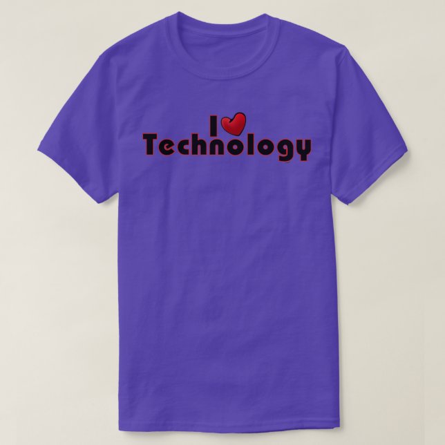 Camiseta Amo la tecnología (Diseño del anverso)