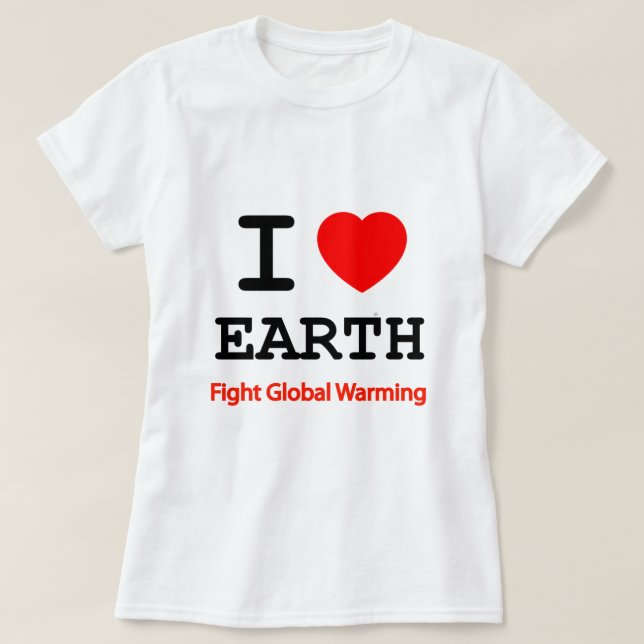 Camiseta Amo la Tierra (Diseño del anverso)