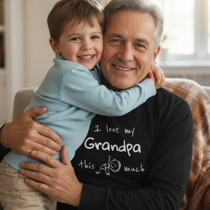 Camiseta Amo la tipografía de mi abuelo llamada gráfica