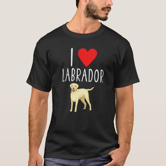 Camiseta Amo Labrador Lab Retriever Labrador (Anverso)