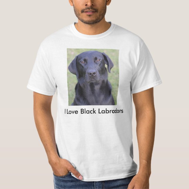 Camiseta Amo Labradors negro (Anverso)