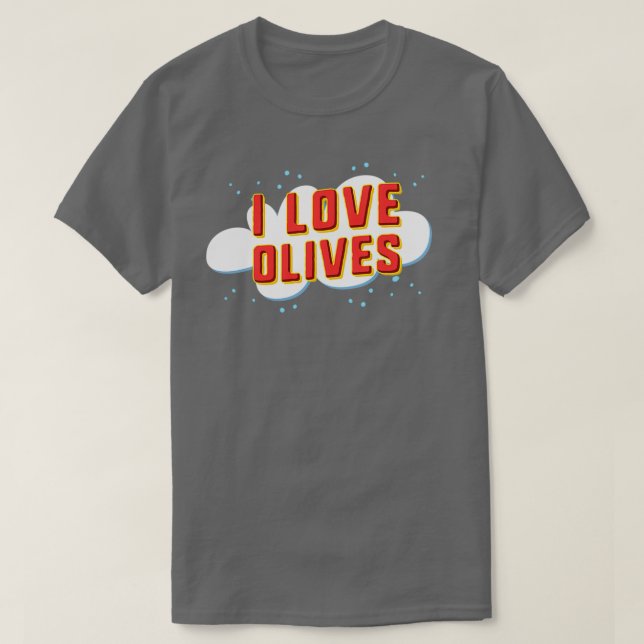 Camiseta Amo las aceitunas (Diseño del anverso)