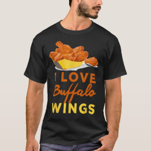 Camiseta Amo las algas de pollo de búfalo parrilladas asada