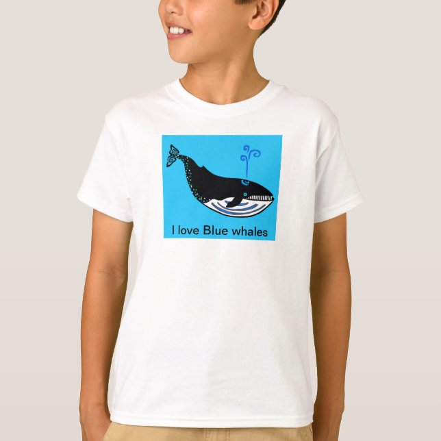 Camiseta Amo las BALLENAS AZULES - Gráfico animal en peligr (Anverso)