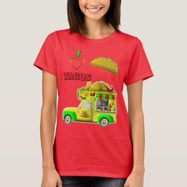 Camiseta Amo las camionetas de tacos (Anverso)