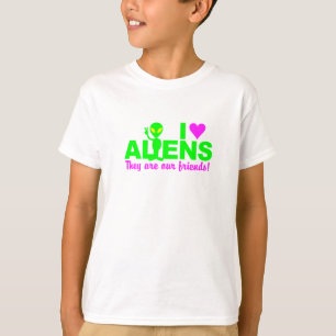 Camiseta Amo las camisas de Alienígenas - elegir estilo y c