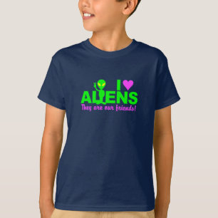 Camiseta Amo las camisas de Alienígenas - elegir estilo y c